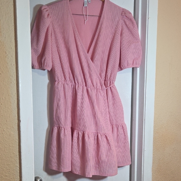 & Other Stories Pink Puff Sleeve Mini Dress - Picture 5 of 7